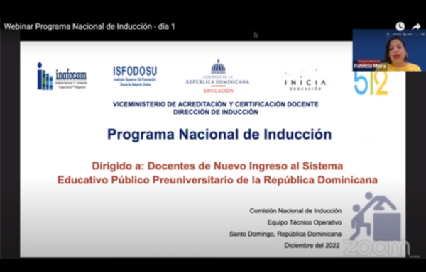 ISFODOSU participa en webinar del primer Programa Nacional de Inducción a nuevos docentes